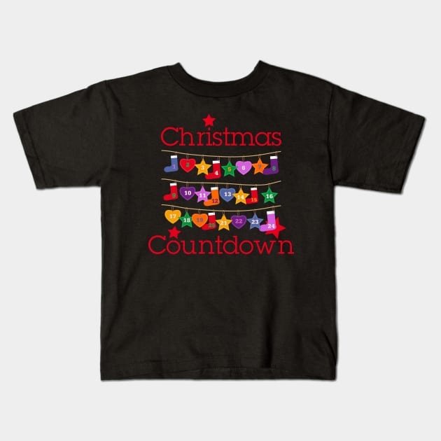 Christmas Seasons - Pretty Countdown Calendar 1 Kids T-Shirt by EDDArt